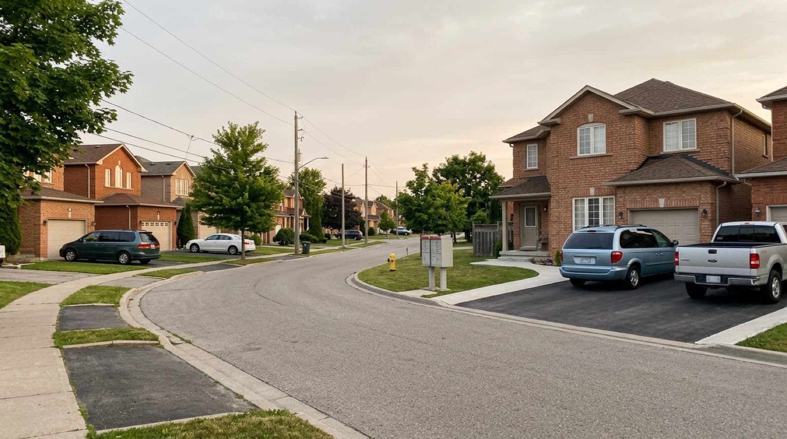 Residential street in Brampton