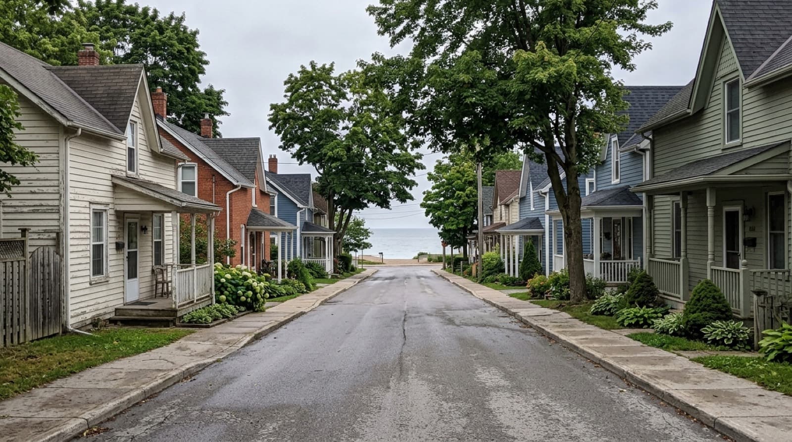 Residential street in Cobourg