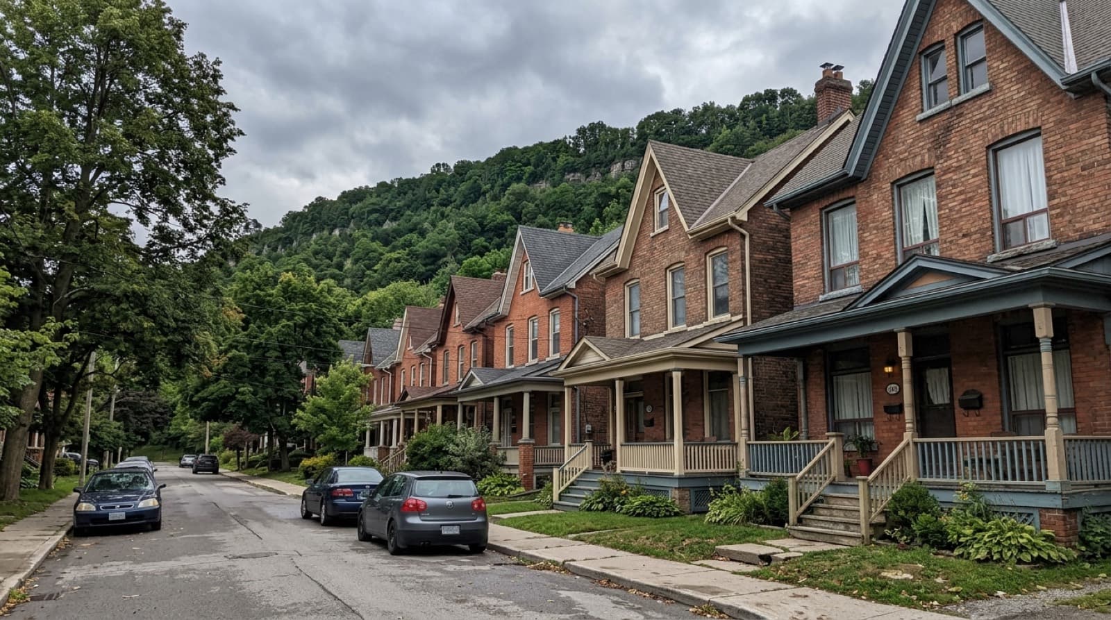 Residential street in Hamilton