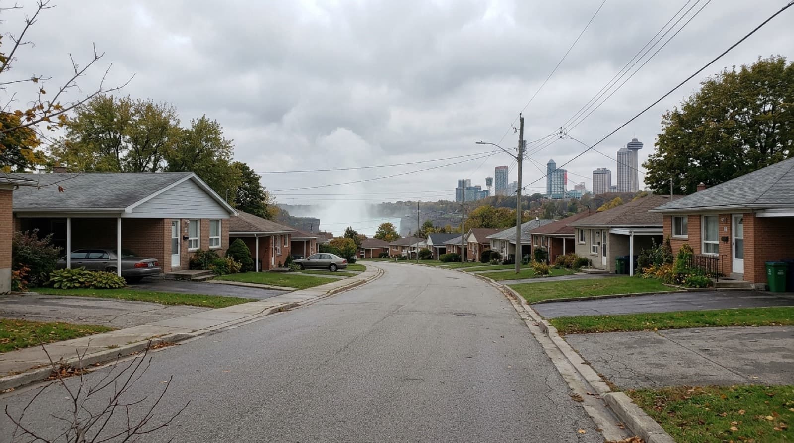 Residential street in Niagara Falls